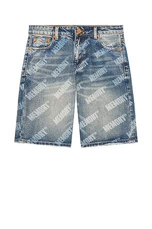 Repeat Core Logo Baggy Denim Shorts Memory Lane