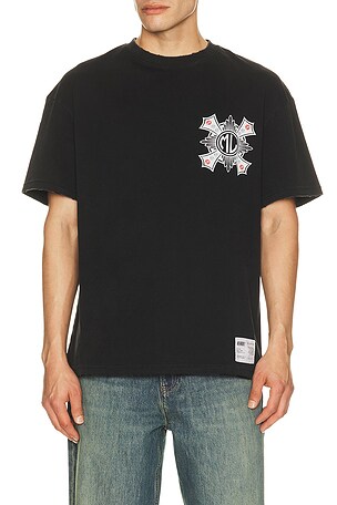 Memory Lane Cross Tee in Black
