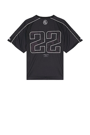 Memory Lane Snake Pattern Soccer Jersey in Black
