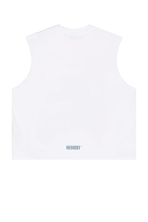 Memory Lane Desert Scene Sleeveless Crop Tee in White