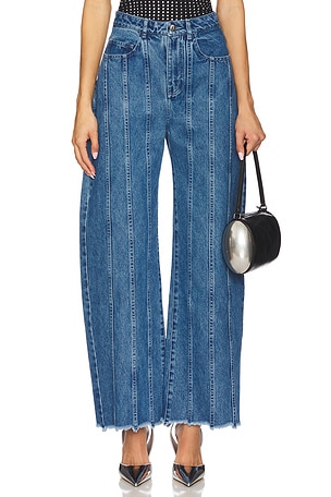 Denim Boyfriend Trousers With Seam Lines Marques ' Almeida