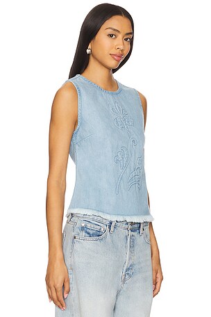 Marques ' Almeida Denim Sleeveless Top in Baby Blue