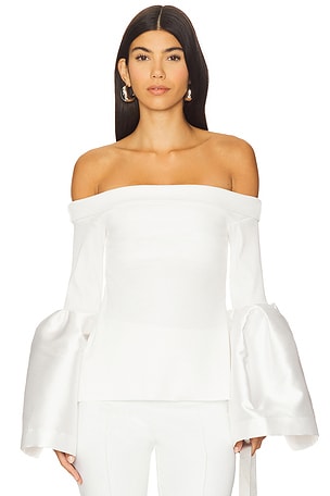 Mikado Rib Jersey Off The Shoulder Top Marques ' Almeida