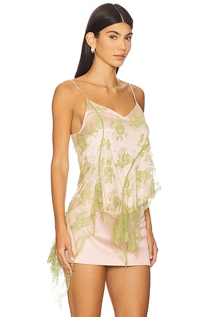 Marques ' Almeida Satin And Lace Bicoloured Top