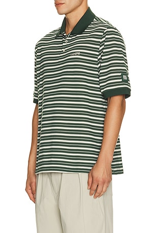 Manors Golf GOAT Pique Stripe Polo in Green