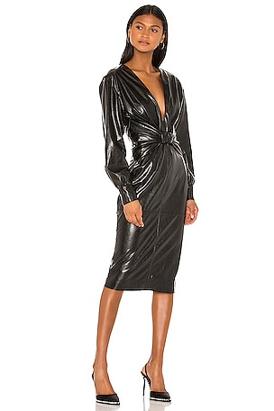 Faux Leather Dress