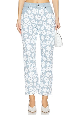 Flower Print Wide Leg MSGM