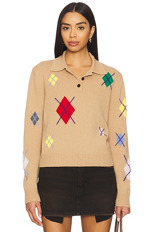 Broken Argyle Sweater MSGM