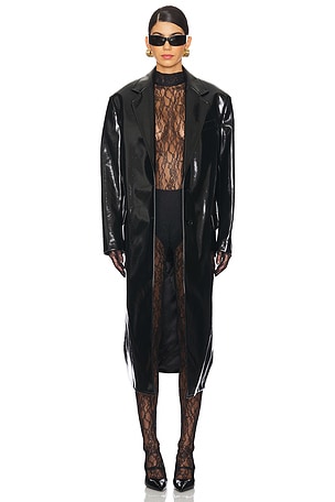 Patent Faux Leather Coat MSGM