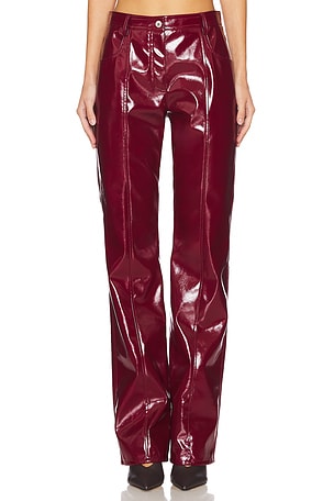 Patent Faux Leather Pant MSGM