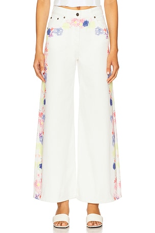 Printed Wide Leg Pants MSGM