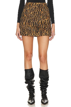 Cheetah Mini Skirt MSGM