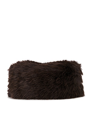 MSGM Fluffy Pouch in Brown