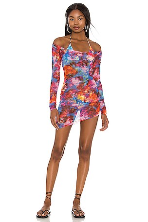 melissa mesh mini dress Melissa Simone Yanis Mini Mesh Dress in Multi