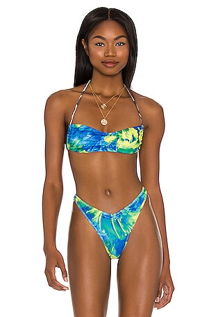 ruched bandeau bikini