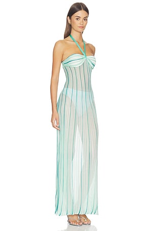 Missoni Long Cover Up Dress in Teal