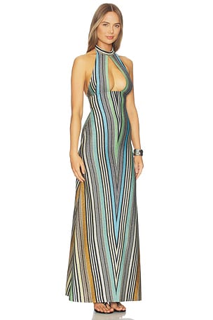 Missoni Sleeveless Long Dress in Green