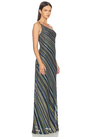 Missoni Long Dress in Green,Blue