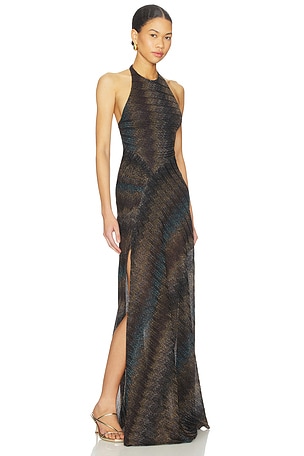 Missoni Long Dress in Grey,Blue