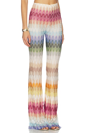 Missoni Trousers in Multicolor Blue, Yellow & Green