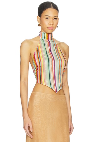 Missoni top halter halter top en color Naranja,Azul