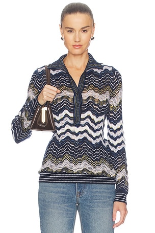 Long Sleeve Mock Neck Missoni