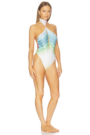 Missoni One Piece in White,Blue