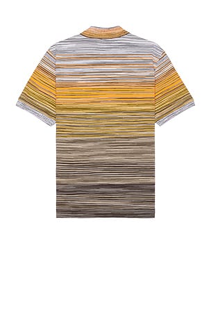 Missoni Short Sleeve Polo in Brown