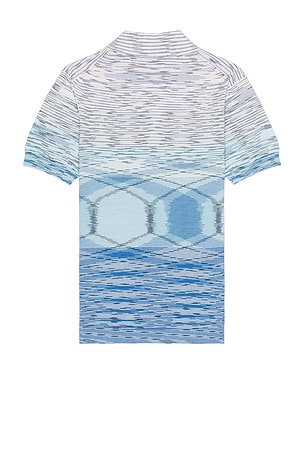 Missoni Short Sleeve Polo in Blue