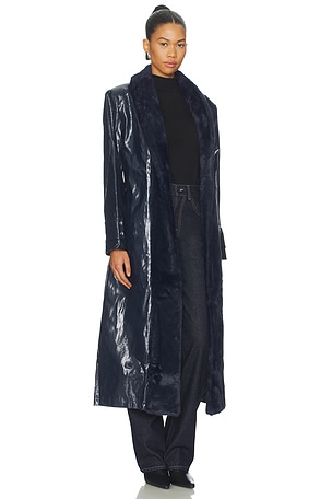 MADISON THE LABEL Max Coat in Navy