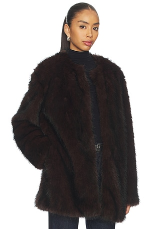 MADISON THE LABEL Marlowe Jacket in Chocolate