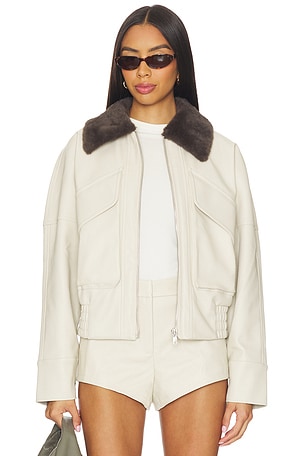 x REVOLVE Chappell Jacket With Faux Fur Collar MADISON THE LABEL