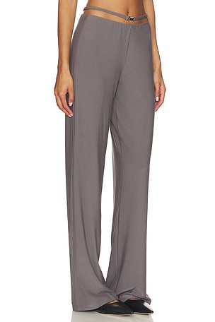 MADISON THE LABEL Windsor Straight Leg Pant in Grey