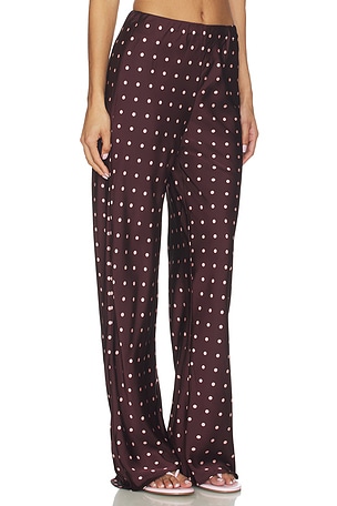 MADISON THE LABEL Giovanna Pant in Chocolate,Pink