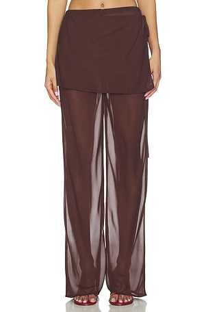 MADISON THE LABEL PANTALON SARA en Chocolat