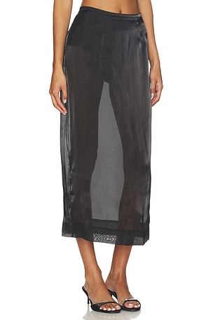 MADISON THE LABEL Knox Midi Skirt in Black