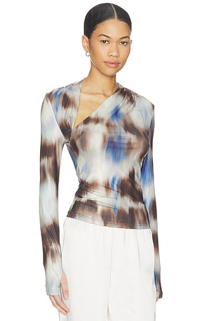 MADISON THE LABEL x REVOLVE Laury Mesh Top in Neutral,Blue