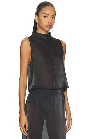 MADISON THE LABEL Knox Top in Black