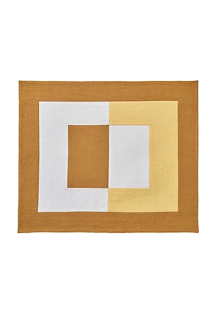 Misette Linen Embroidered Placemats Set Of 4 in Orange