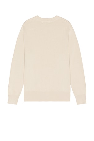 Museum of Peace and Quiet Serif Jacquard Sweater in Cream