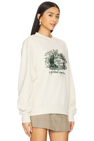 Museum of Peace and Quiet Spiritual Experience Crewneck Sweatshirt in Cream