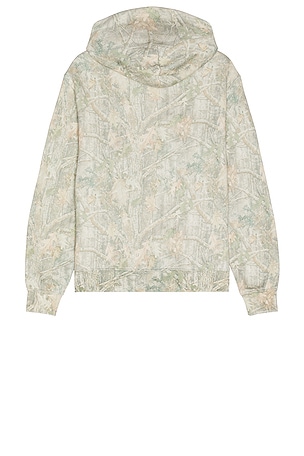 Museum of Peace and Quiet Wordmark Camo Distressed Hoodie in Brown. Size XS. Also