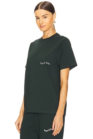 Museum of Peace and Quiet Wordmark T-Shirt in Dark Green