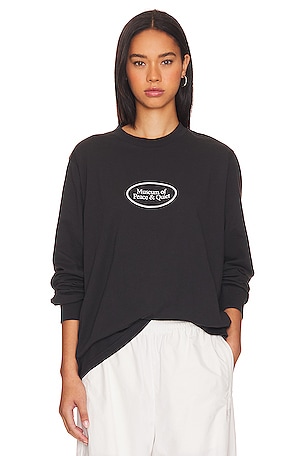 Oversized short sleeve sweatshirt - Black