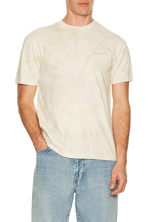 Museum of Peace and Quiet Wordmark Tye Dye T-Shirt in Ivory