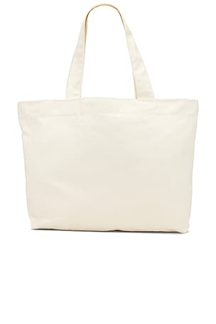 Museum of Peace and Quiet Wordmark Pigment Dyed Tote Bag in Cream