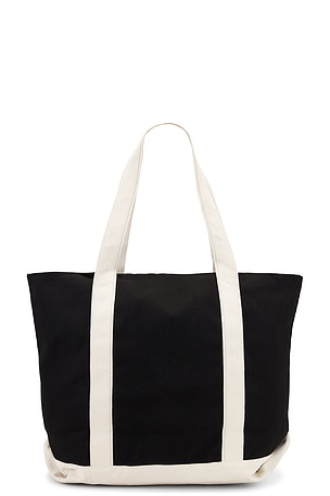 Museum of Peace and Quiet Wordmark Boat Tote in Black
