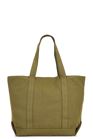 Museum of Peace and Quiet Wordmark Boat Tote in Olive