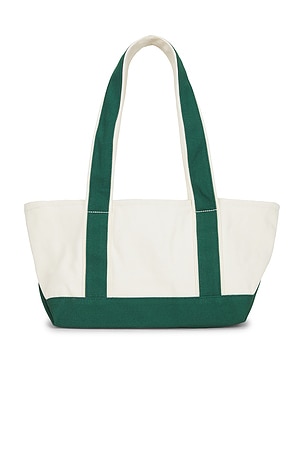 Museum of Peace and Quiet Mini Wordmark Small Boat Tote in Green