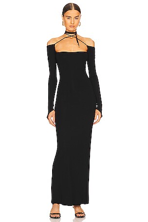 ワンピース andmary Connie long dress black MANURI Connie Dress in Black | REVOLVE